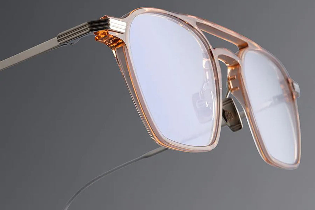 Cutler & Gross - 0009 Eyeglasses Peach on 18K Rhodium