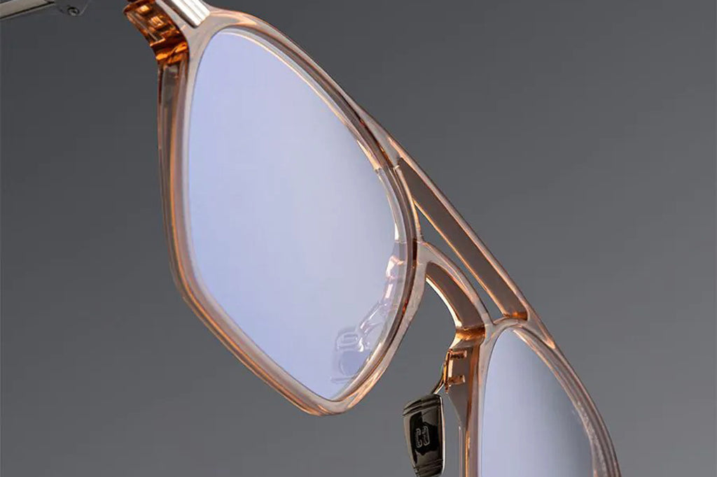 Cutler & Gross - 0009 Eyeglasses Peach on 18K Rhodium