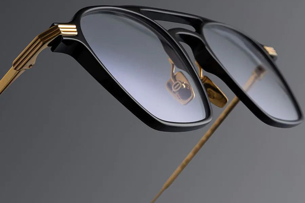 Cutler & Gross - 0009 Eyeglasses Black on 24K Yellow Gold