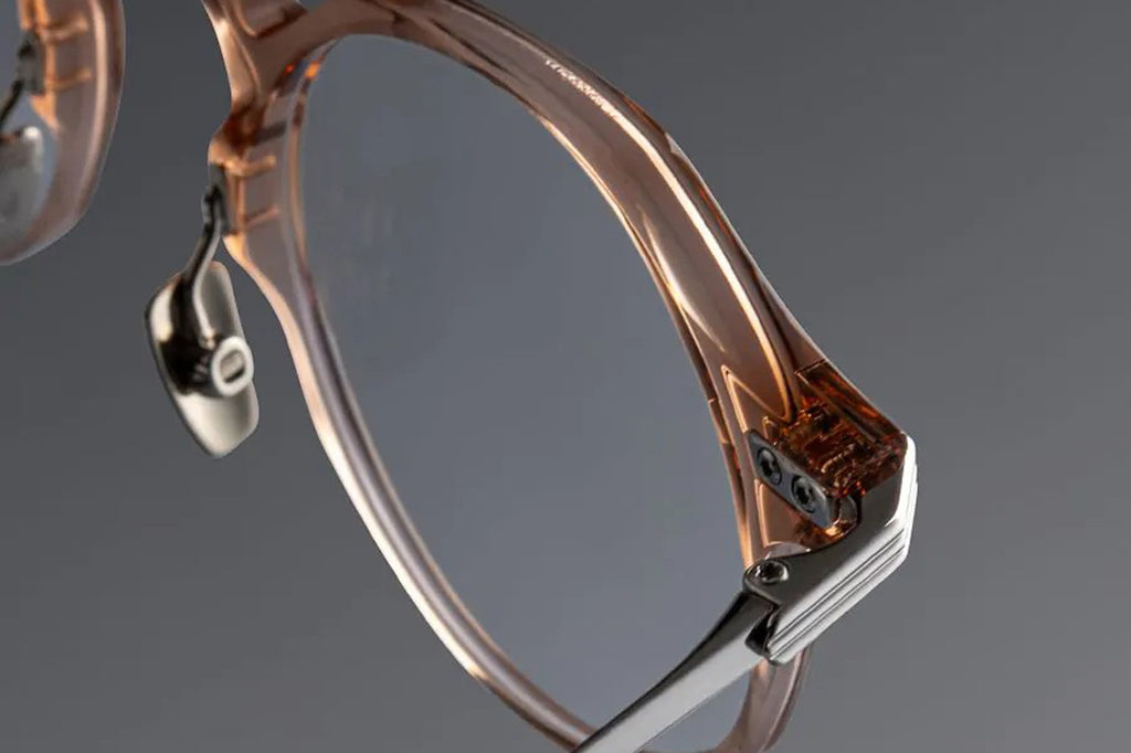 Cutler & Gross - 0008 Eyeglasses Peach on 18K Rhodium