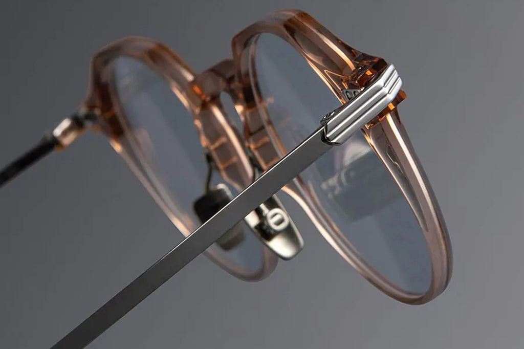 Cutler & Gross - 0008 Eyeglasses Peach on 18K Rhodium