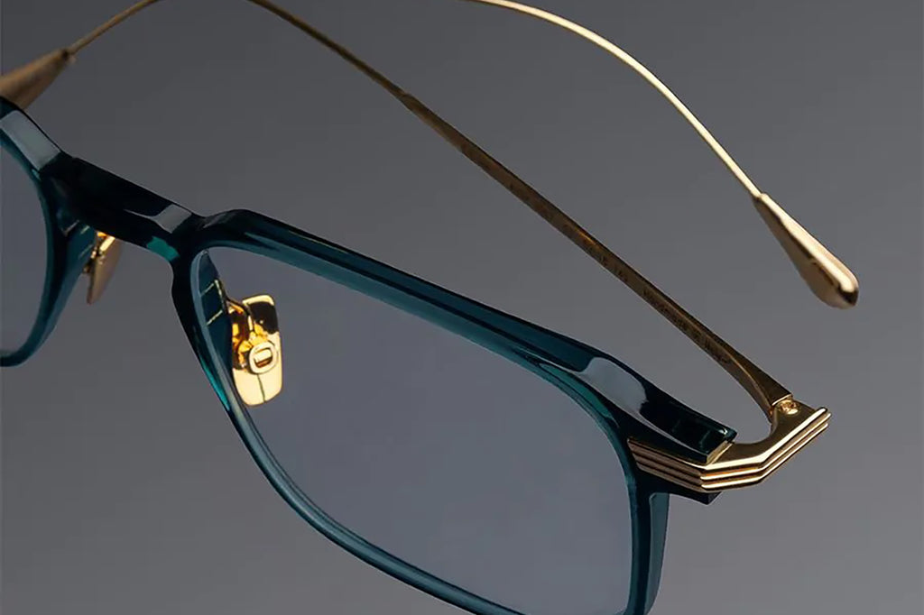 Cutler & Gross - 0007 Eyeglasses Green on 24K Yellow Gold