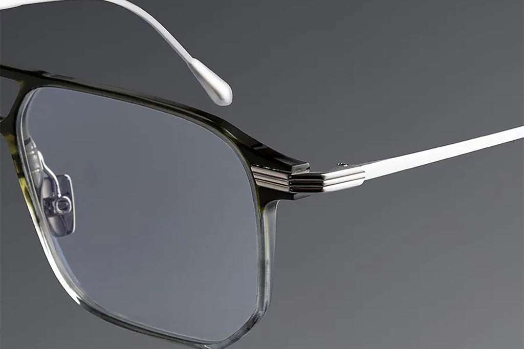 Cutler & Gross - 0006 Eyeglasses Green on 18K Rhodium