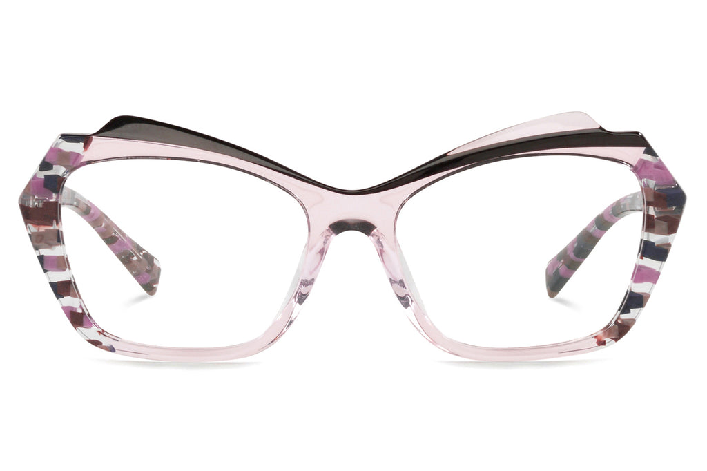 Alain Mikli - Alissane (A03138) Eyeglasses Light Pink/Damier Violet Blue/Noir Mikli