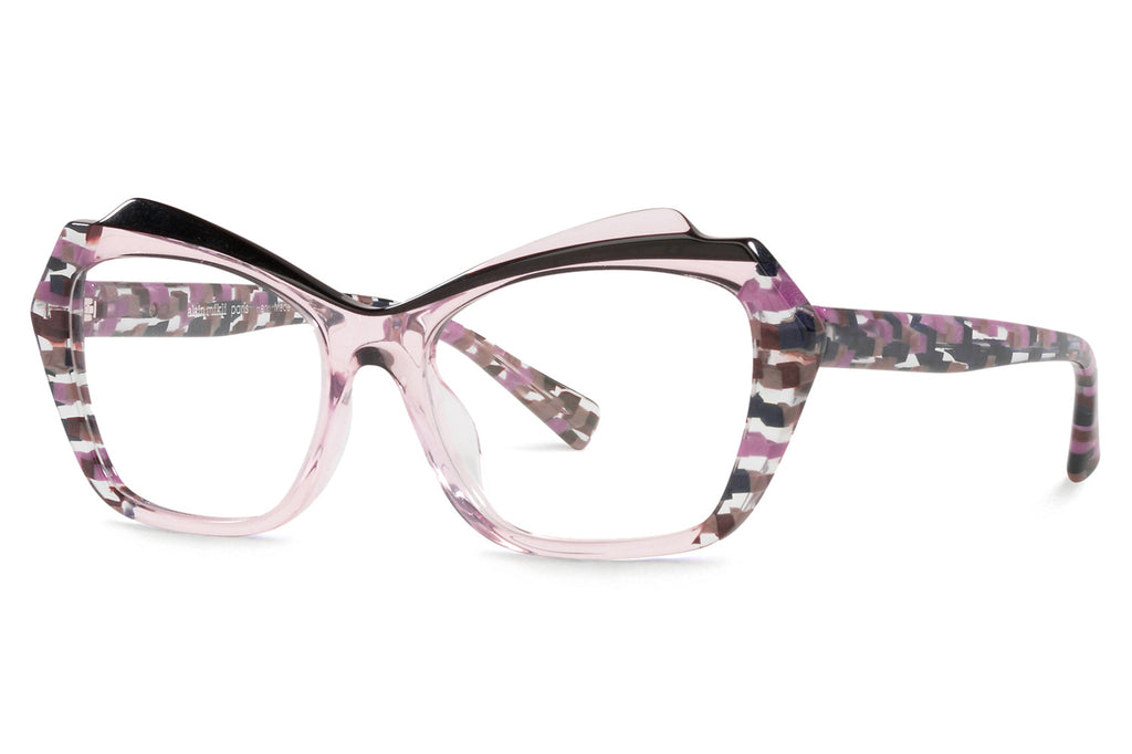 Alain Mikli - Alissane (A03138) Eyeglasses Light Pink/Damier Violet Blue/Noir Mikli