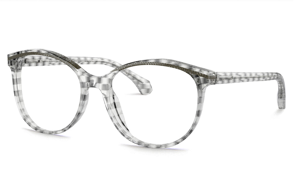 Alain Mikli - A03501 Eyeglasses Damier Black Transparent/Green