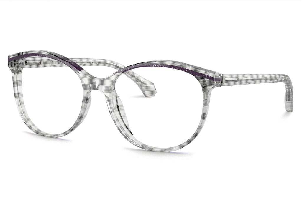 Alain Mikli - A03501 Eyeglasses Damier Black Transparent/Purple