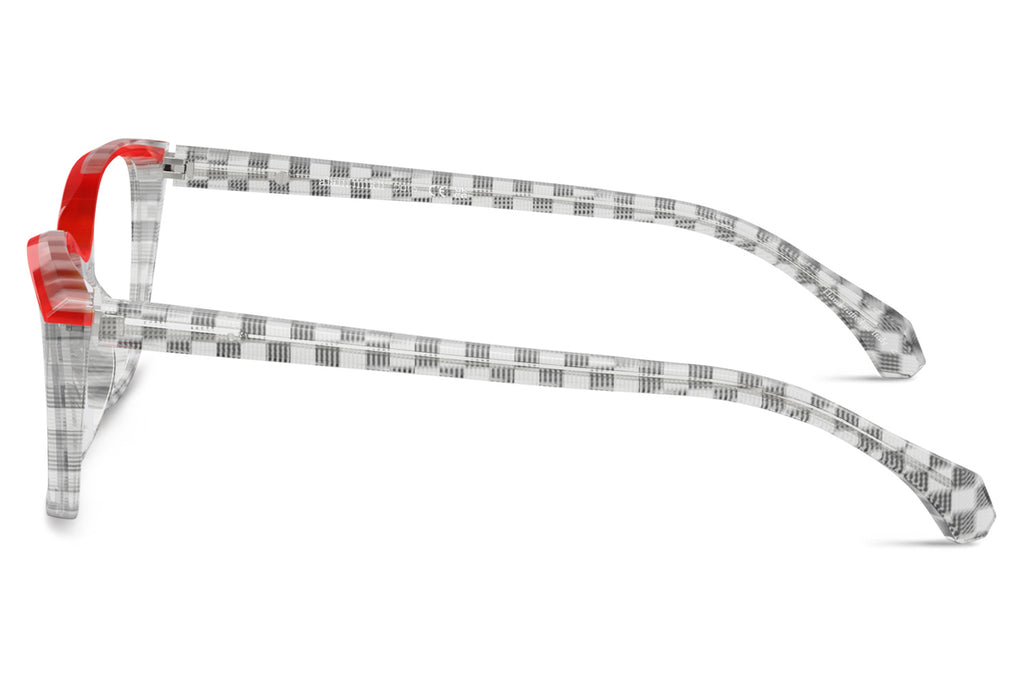 Alain Mikli - A03502 Eyeglasses Damier Black White/Rouge Mikli