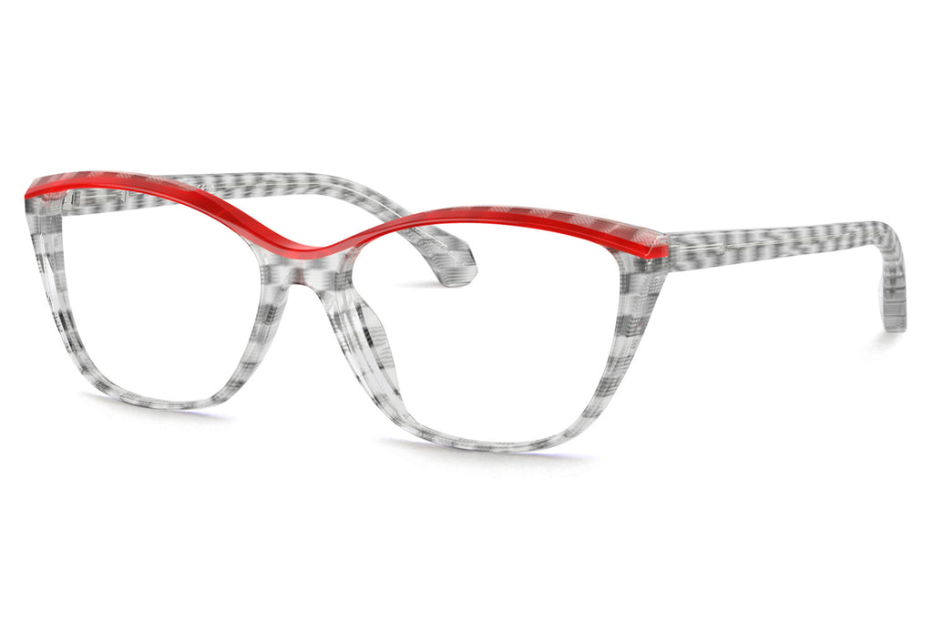 Alain Mikli - A03502 Eyeglasses Damier Black White/Rouge Mikli