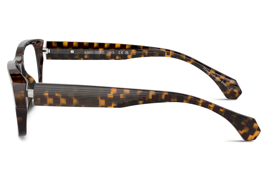 Alain Mikli - A03518 Eyeglasses New Damier Bordeaux Yellow