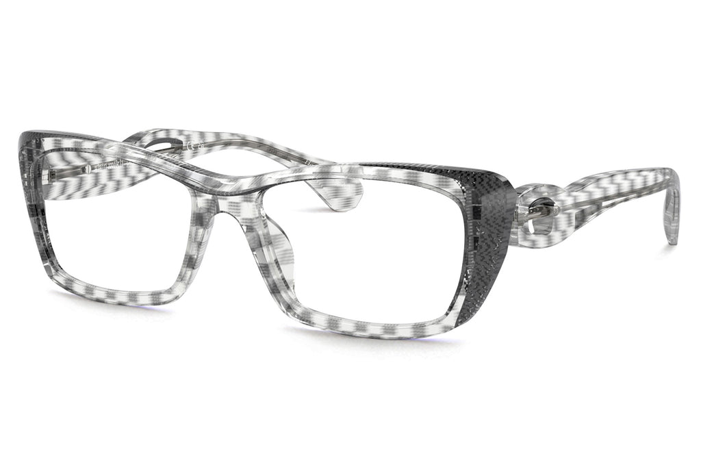 Alain Mikli - A03522 Eyeglasses Damier Black Transparent/Grey/Black