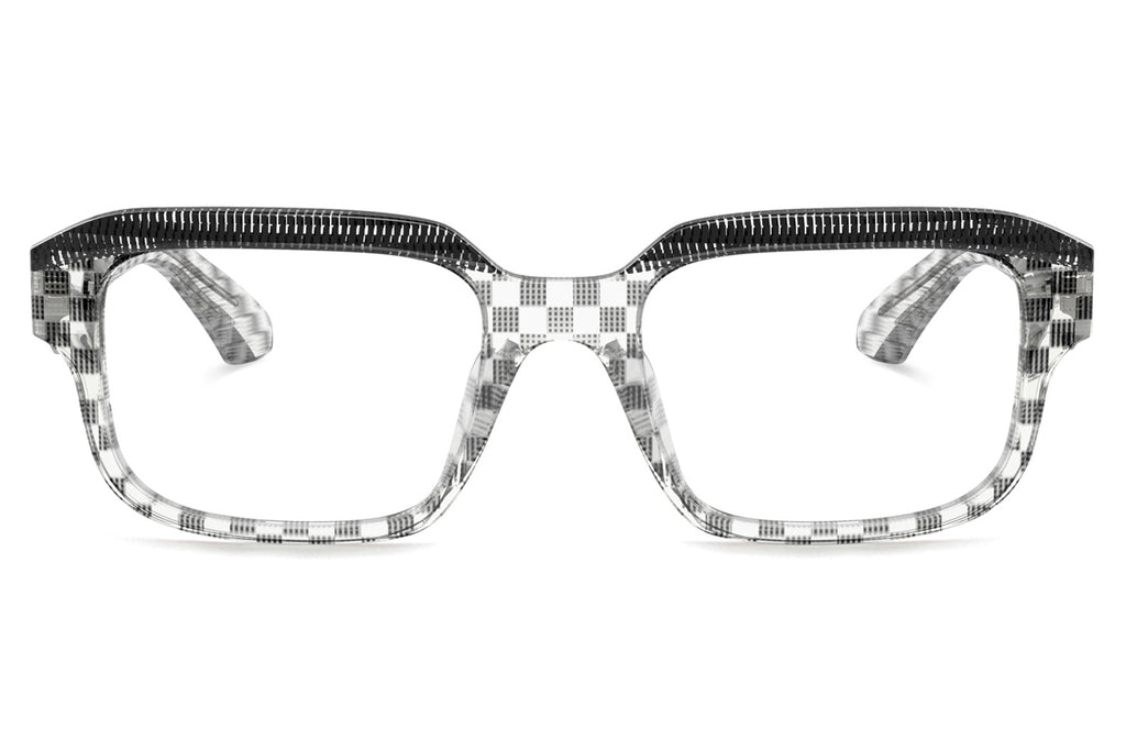 Alain Mikli - A03528 Eyeglasses New Damier Black Transparent/Black