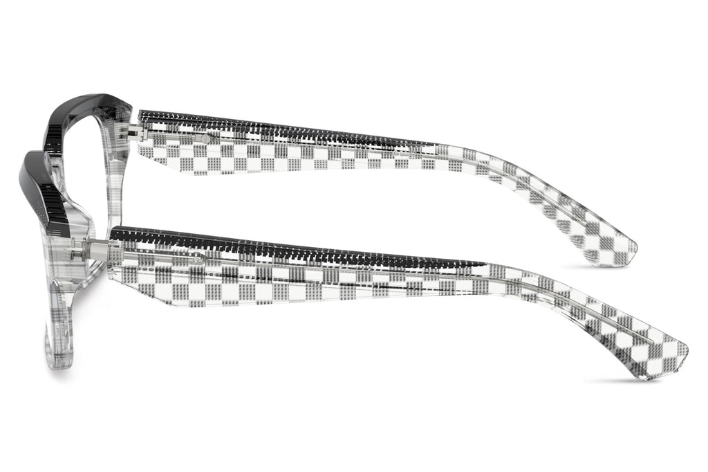 Alain Mikli - A03528 Eyeglasses New Damier Black Transparent/Black