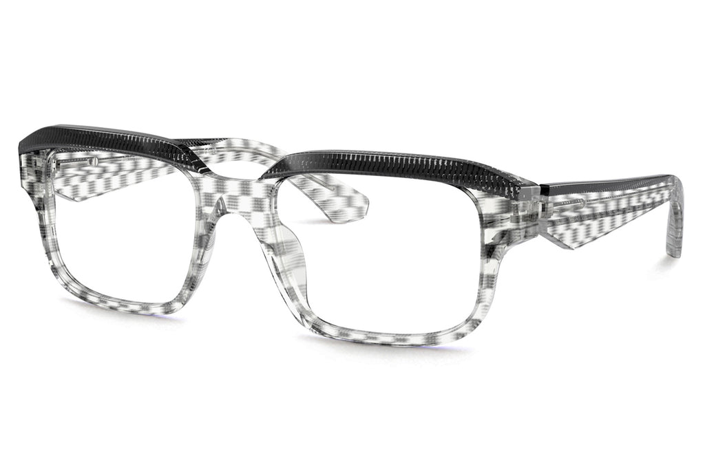 Alain Mikli - A03528 Eyeglasses New Damier Black Transparent/Black