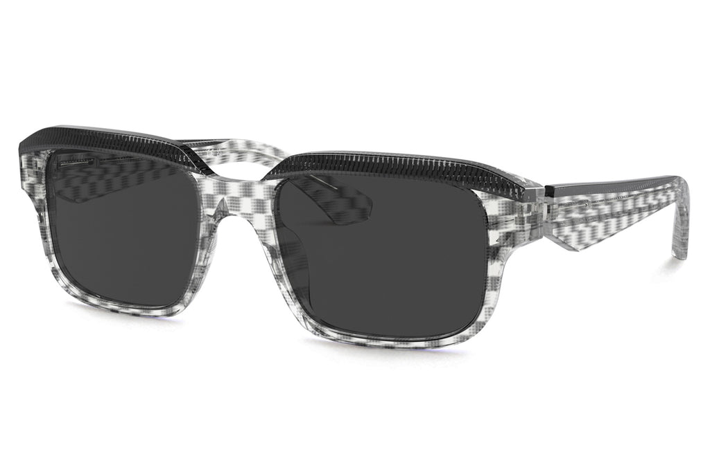 Alain Mikli - A05507 Sunglasses New Damier Black Transparent/Black