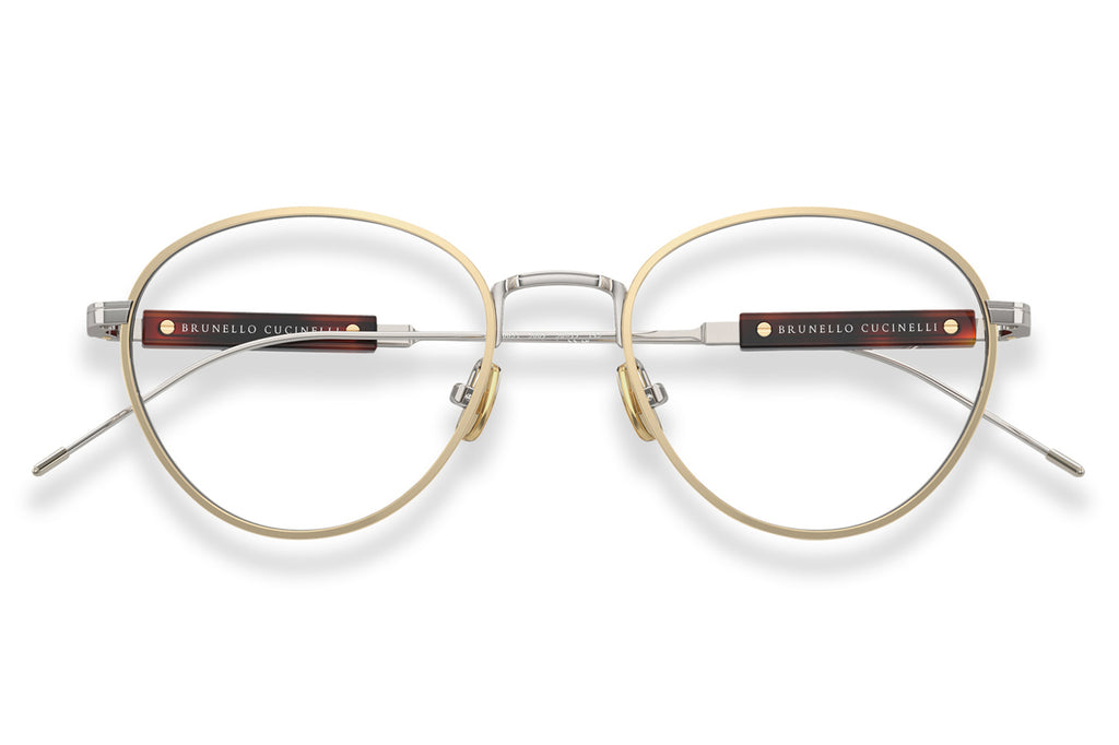 Brunello Cucinelli® BC1003T Eyeglasses - Luxury Eyewear Silver/Gold