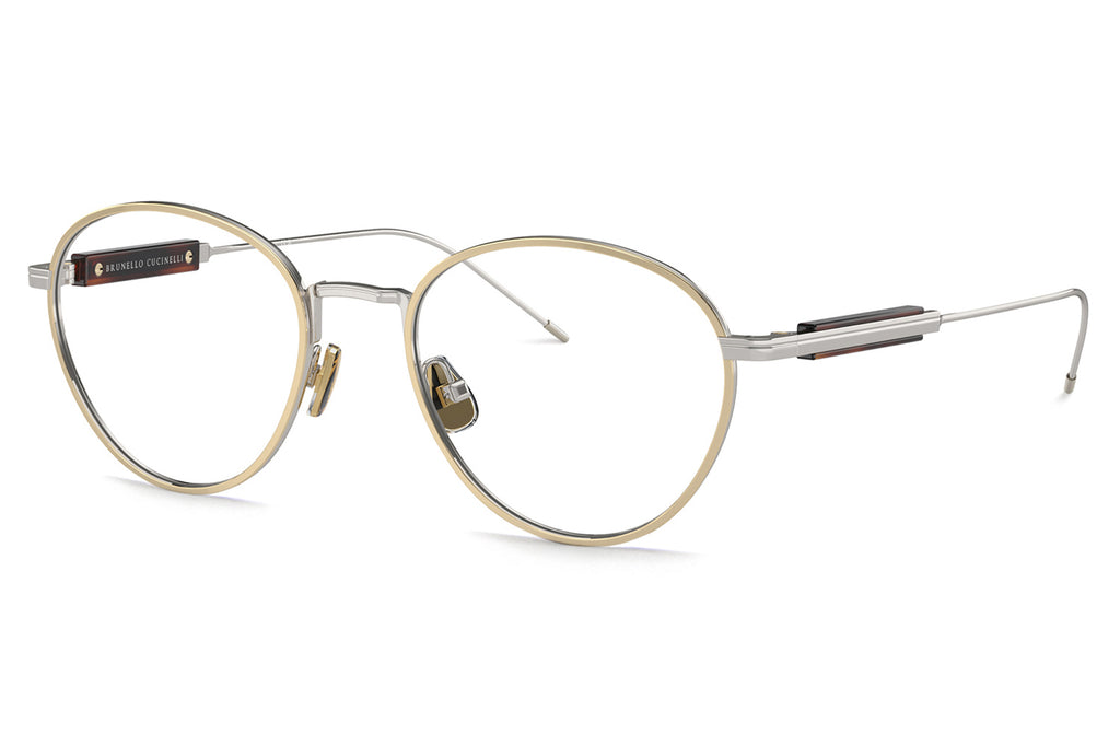 Brunello Cucinelli® BC1003T Eyeglasses - Luxury Eyewear Silver/Gold