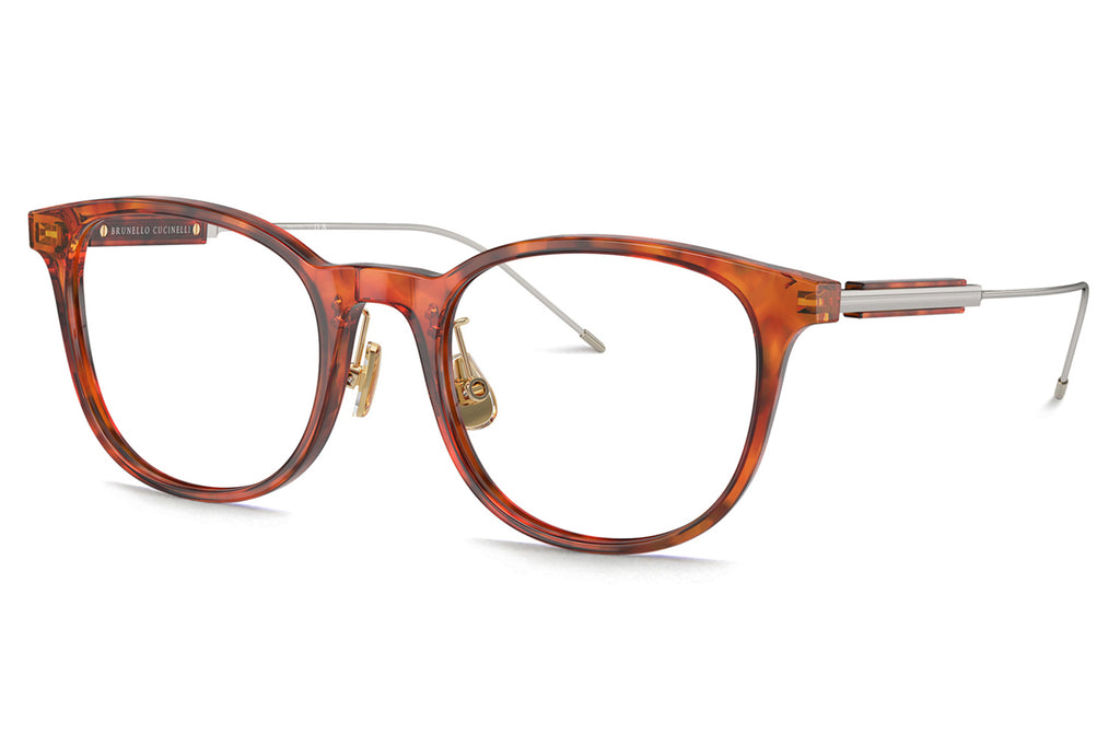 Brunello Cucinelli® BC3006 Eyeglasses - Luxury Eyewear Amber Havana