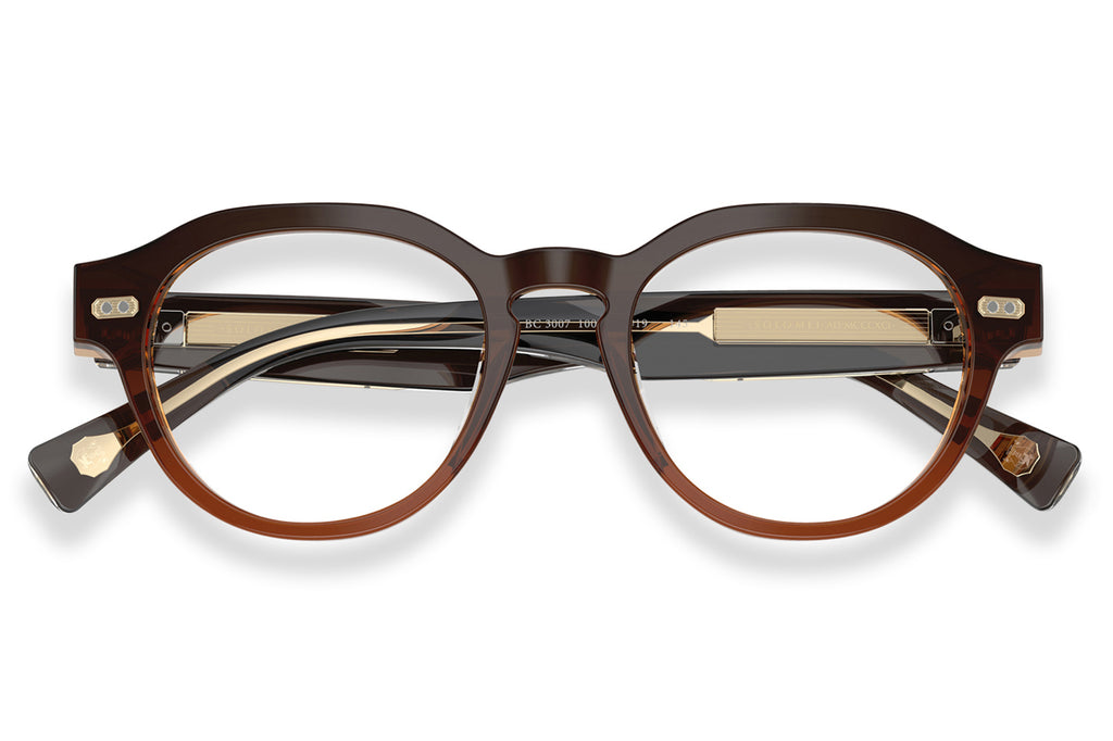 Brunello Cucinelli® BC3007 Eyeglasses - Luxury Eyewear Vintage Cognac