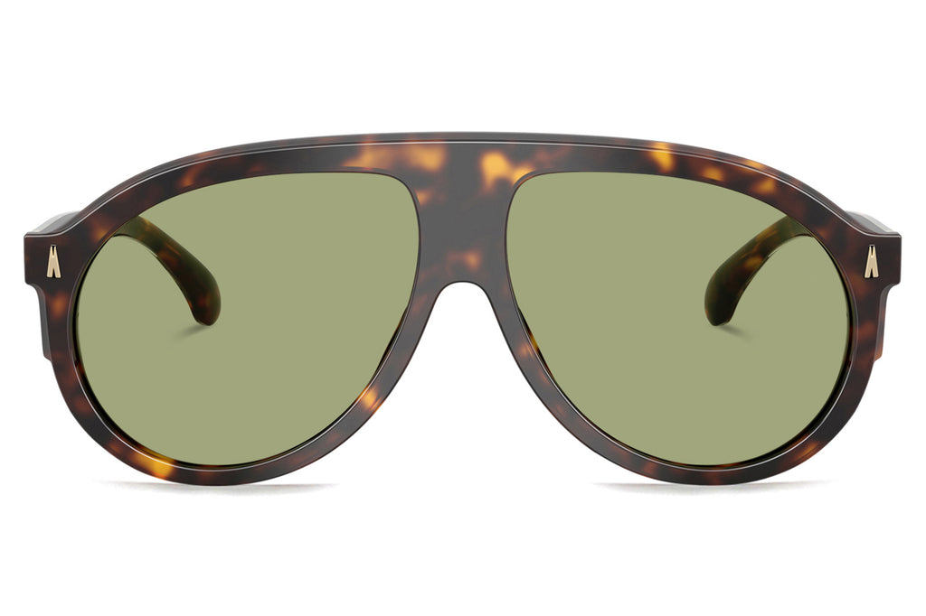 Moncler Lunettes® - Fhaite (ME6001) Sunglasses Brown Tortoise w/ Green Lenses