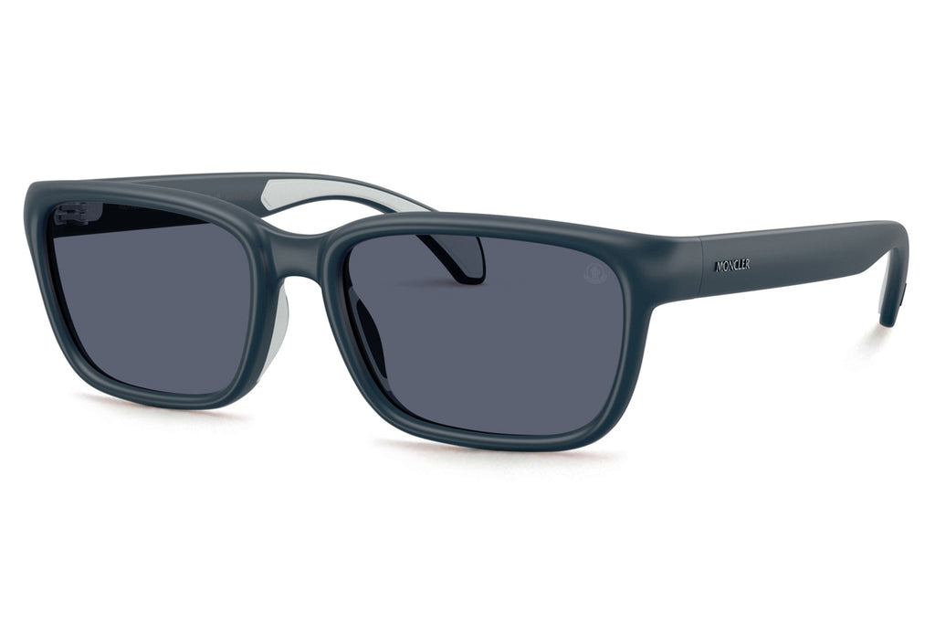 Moncler Lunettes® - Slicka (ME8002) Sunglasses Matte Blue w/ Dark Blue Polar Lenses