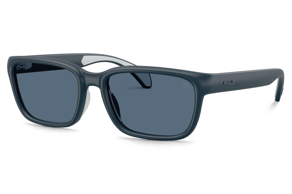 Moncler Lunettes® - Slicka (ME8002) Sunglasses Matte Blue/Dark Blue Lenses