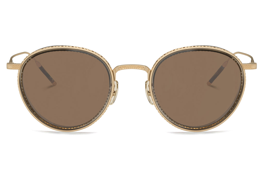 Oliver Peoples - TK-8 (OV1318ST) Sunglasses 18k Gold Plated with Cognac Mirror Lenses