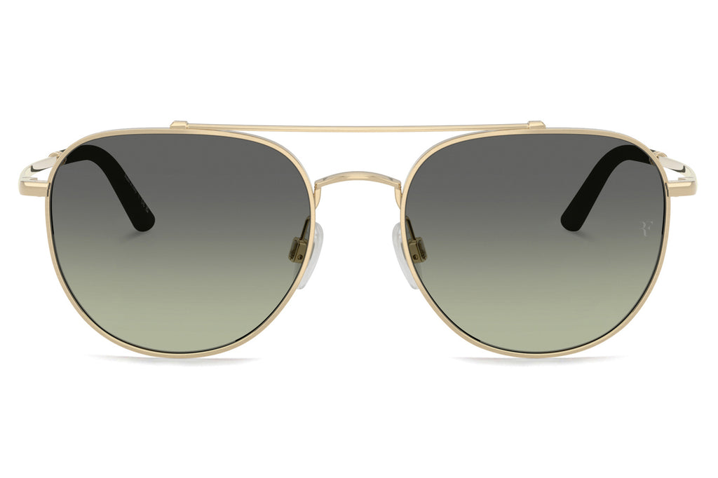 Oliver Peoples - R-10 (OV1346S) Sunglasses Brushed Gold with Forest Gradient Lenses