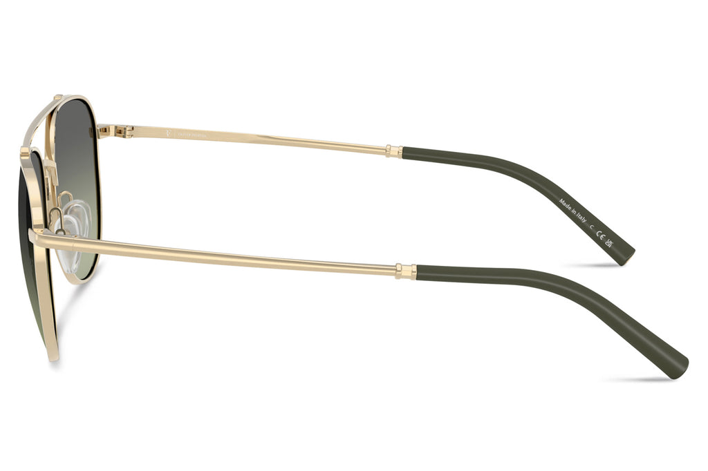 Oliver Peoples - R-10 (OV1346S) Sunglasses Brushed Gold with Forest Gradient Lenses