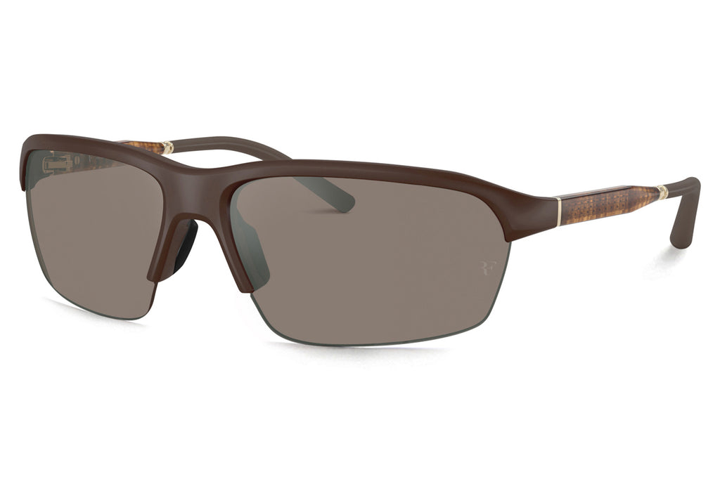 Oliver Peoples - R-6 (OV5572S) Sunglasses Semi Matte Umber with Sierra Flash Mirror Lenses