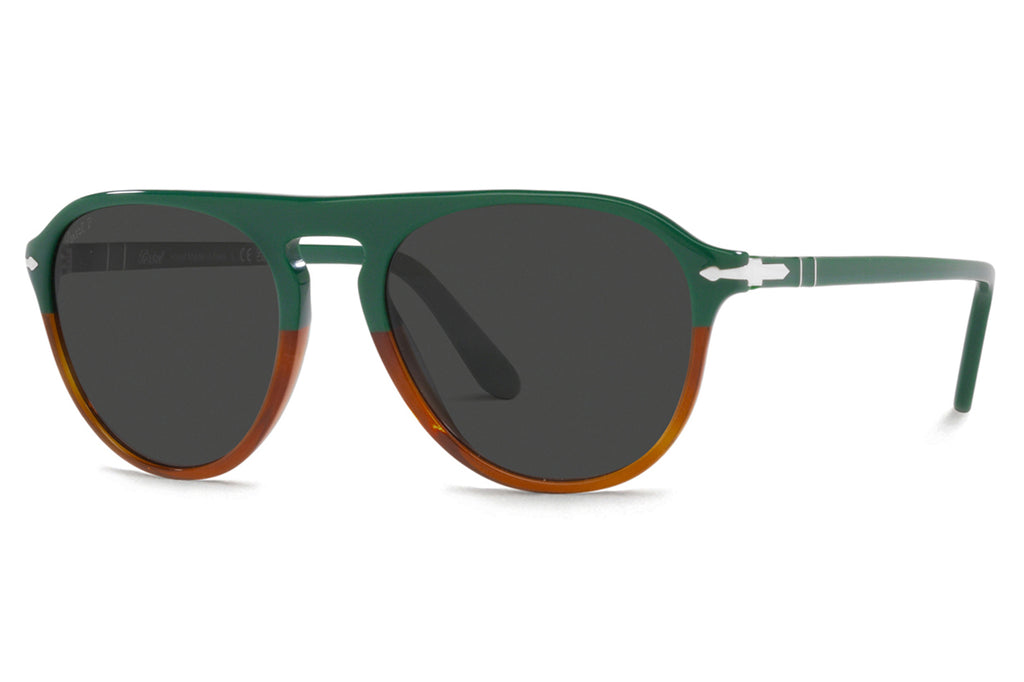 Persol - PO3302S Sunglasses Green/Honey with Black Polar Lenses (117548)