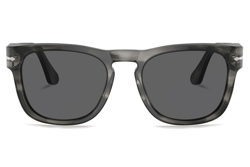 Persol - PO3333S Sunglasses Striped Grey with Dark Grey Lenses (1192B1)