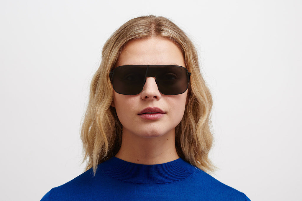 MYKITA - Studio 12.2 Sunglasses Black with Dark Grey Solid Lenses