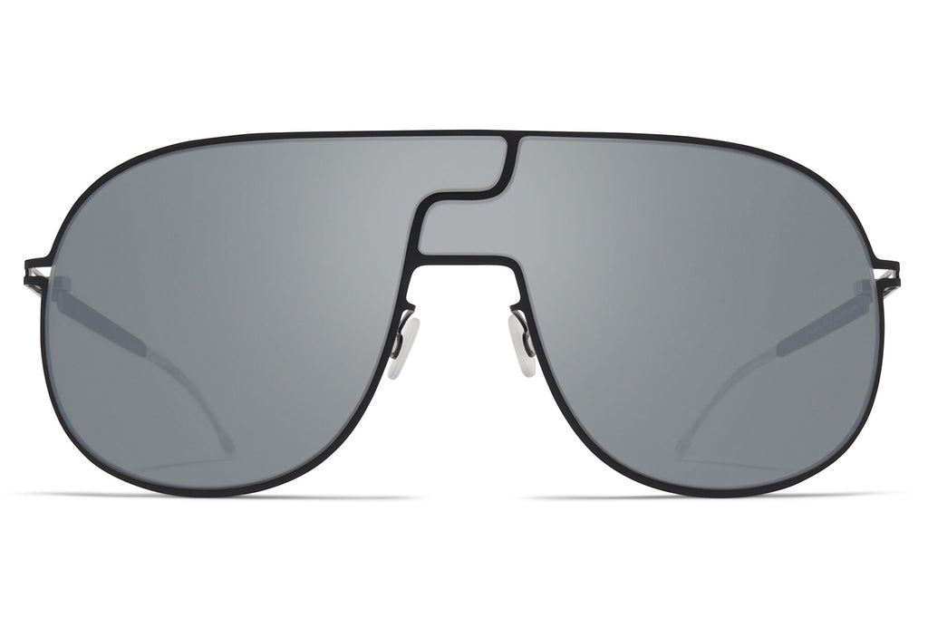 MYKITA - Studio 12.1 Sunglasses Jet Black with Silver Flash Shield Lenses