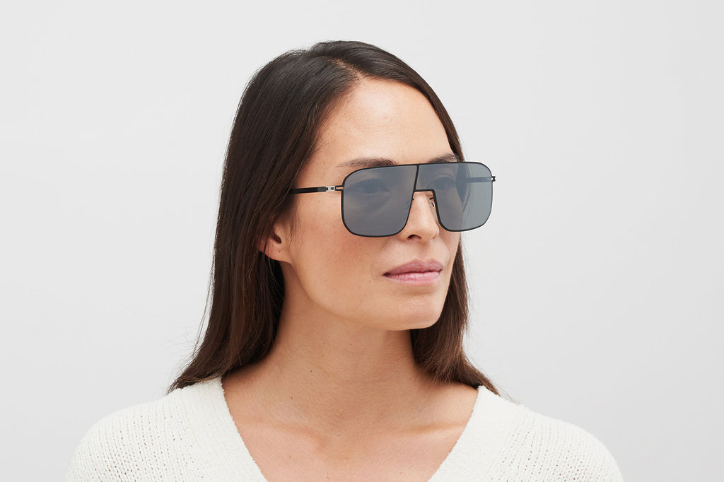 MYKITA - Studio 12.2 Sunglasses Jet Black with Silver Flash Lenses