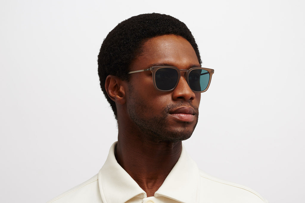 MYKITA - Borga Sunglasses Matte Taupe/Shiny Graphite with Polarized Pro Ocean Blue Lenses