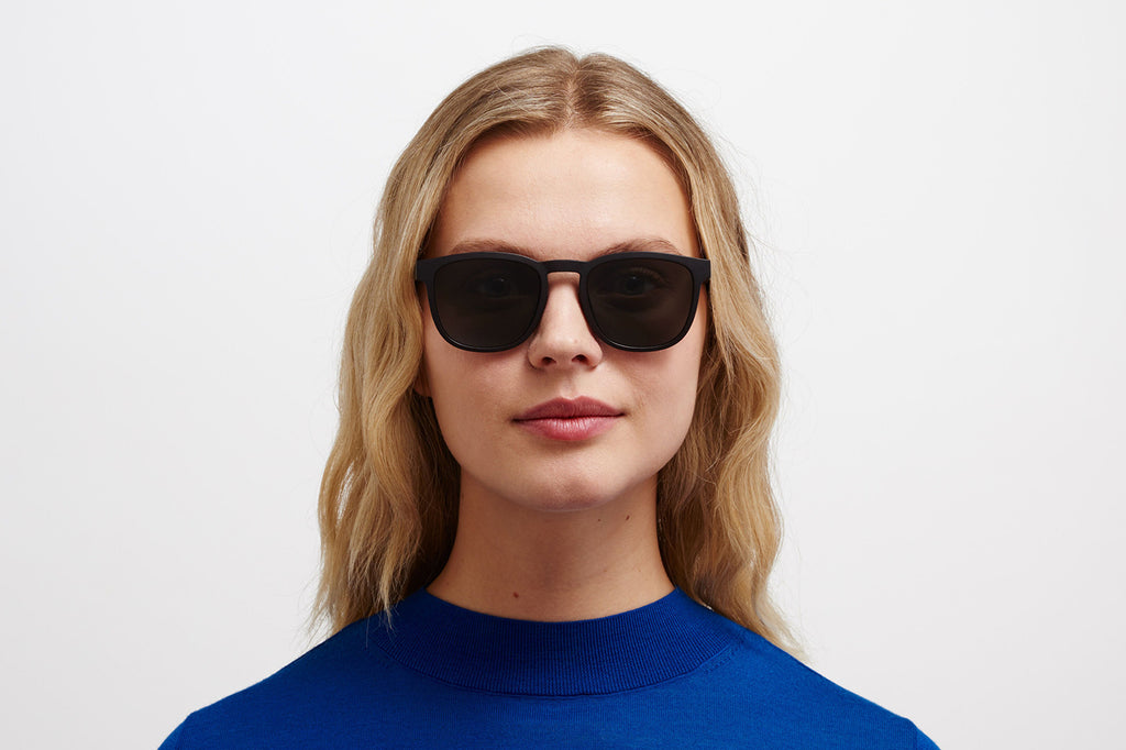 MYKITA Mylon - Lovell Sunglasses MD1 - Pitch Black with Dark Grey Solid Lenses