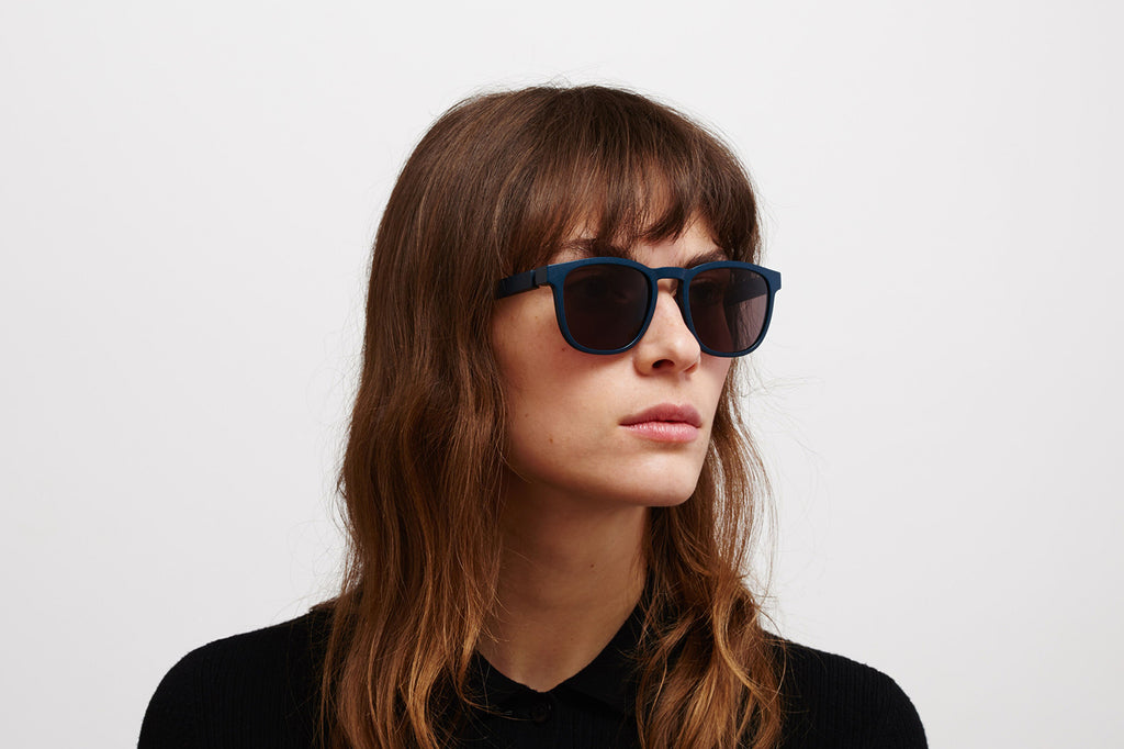 MYKITA Mylon - Lovell Sunglasses MD34 - Indigo with Brown Solid Lenses