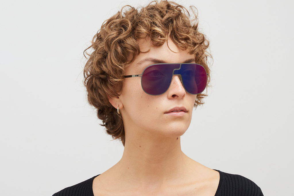 MYKITA - Studio 12.1 Sunglasses Shiny Graphite with Infrared Flash Lenses