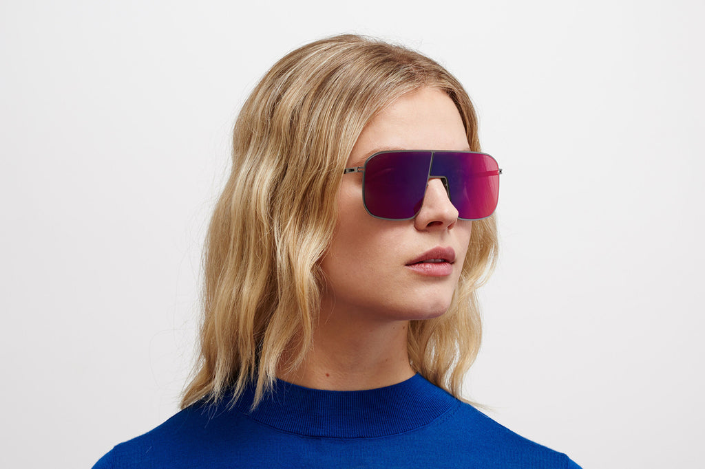 MYKITA - Studio 12.2 Sunglasses Shiny Graphite with Infrared Flash Lenses