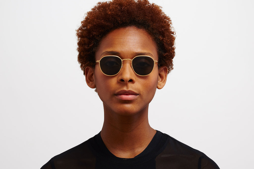 MYKITA - Talvi Sunglasses Glossy Gold with Dark Grey Solid Lenses