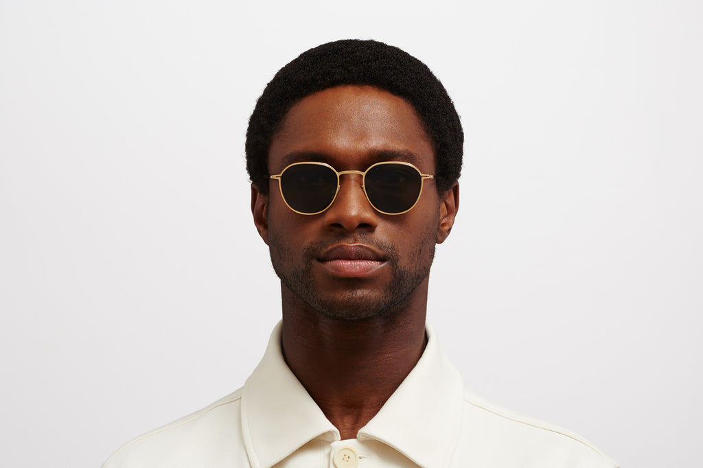 MYKITA - Talvi Sunglasses Glossy Gold with Dark Grey Solid Lenses