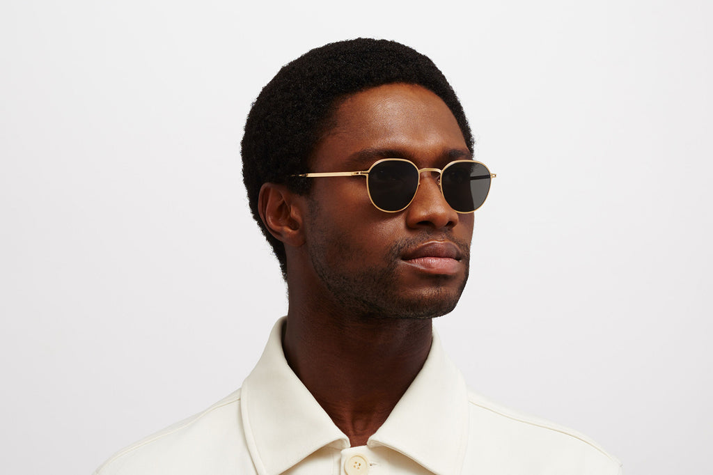 MYKITA - Talvi Sunglasses Glossy Gold with Dark Grey Solid Lenses