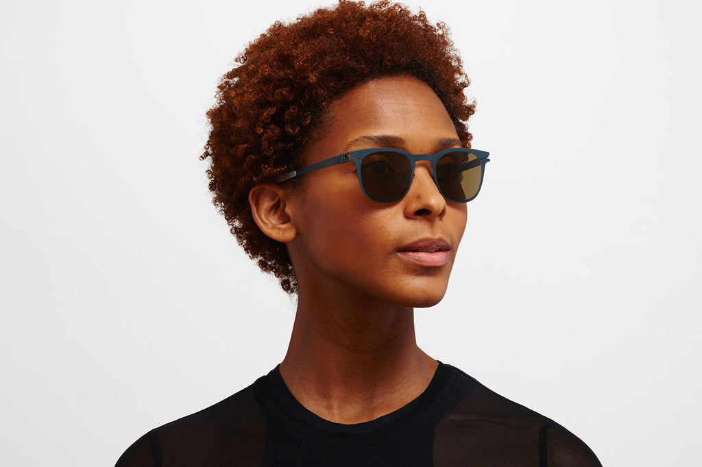 MYKITA - Callum Sunglasses Indigo with Raw Brown Solid Lenses