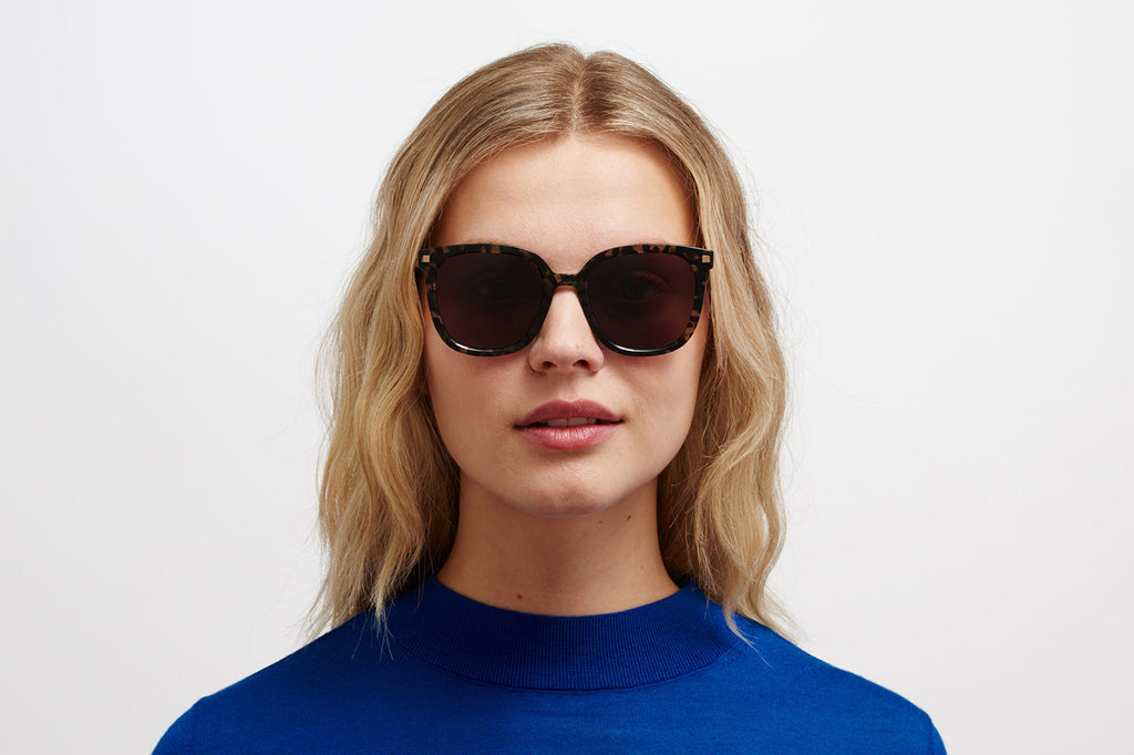 MYKITA - Viska Sunglasses Antigua/Champagne Gold with Brown Solid