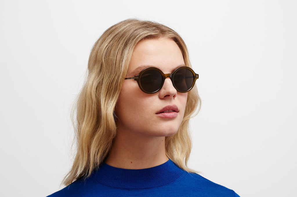 MYKITA - Esbo Sunglasses Peridot/Shiny Graphite with Raw Green Solid Lenses