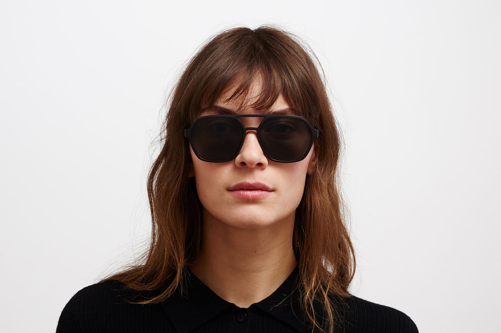 MYKITA - Hydra Sunglasses MD1 - Pitch Black with Dark Grey Solid Lenses