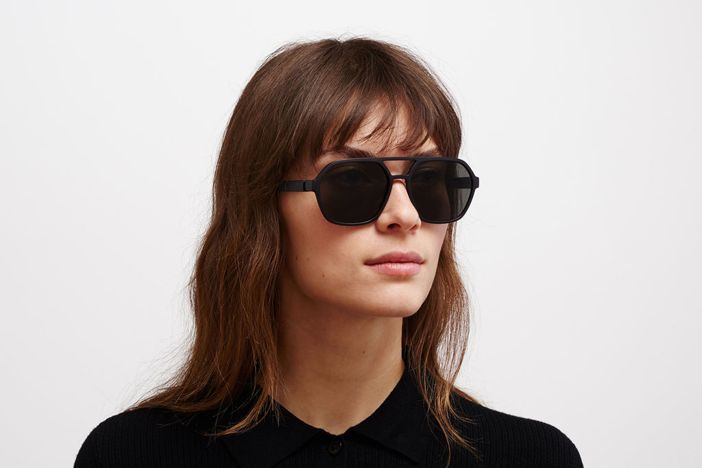 MYKITA - Hydra Sunglasses MD1 - Pitch Black with Dark Grey Solid Lenses