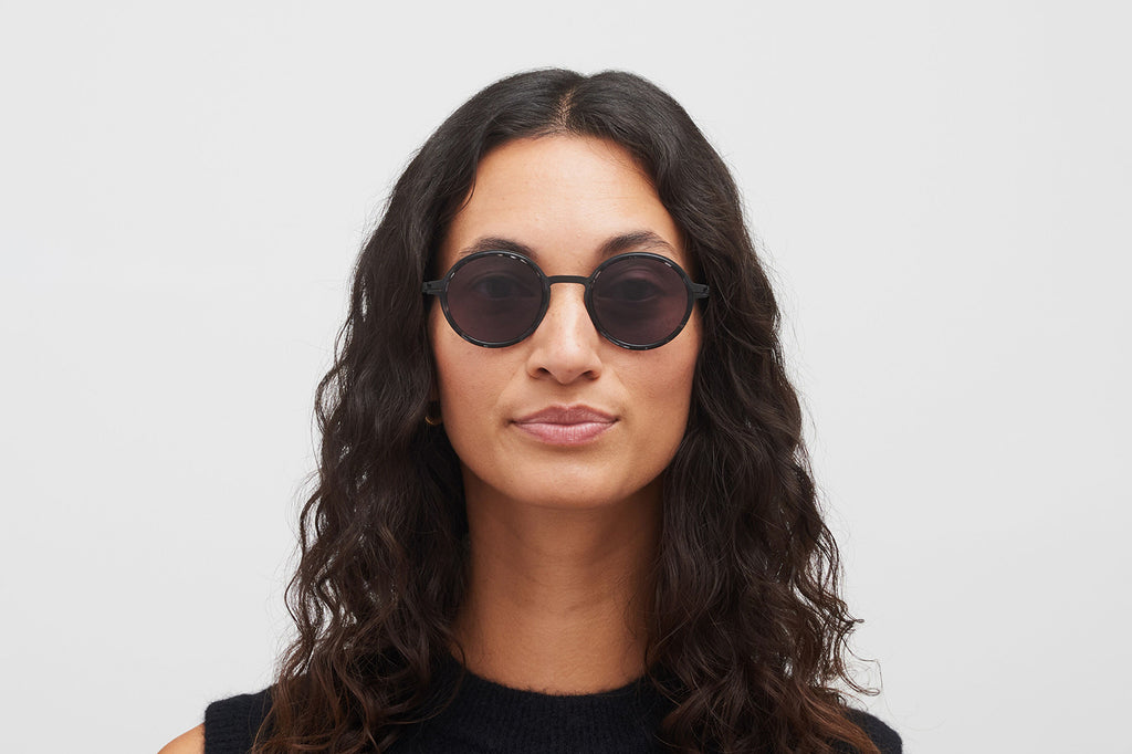 MYKITA® - Dayo Sunglasses Black/Black Havana with Cool Grey Solid Lenses