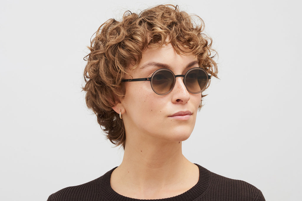 MYKITA® - Dayo Sunglasses Black/Taupe with Raw Brown Gradient Lenses